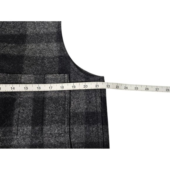 Vintage Filson Mackinaw Wool Vest Gray Buffalo Plaid Men's Size 43 Buttoned USA - Picture 7 of 8